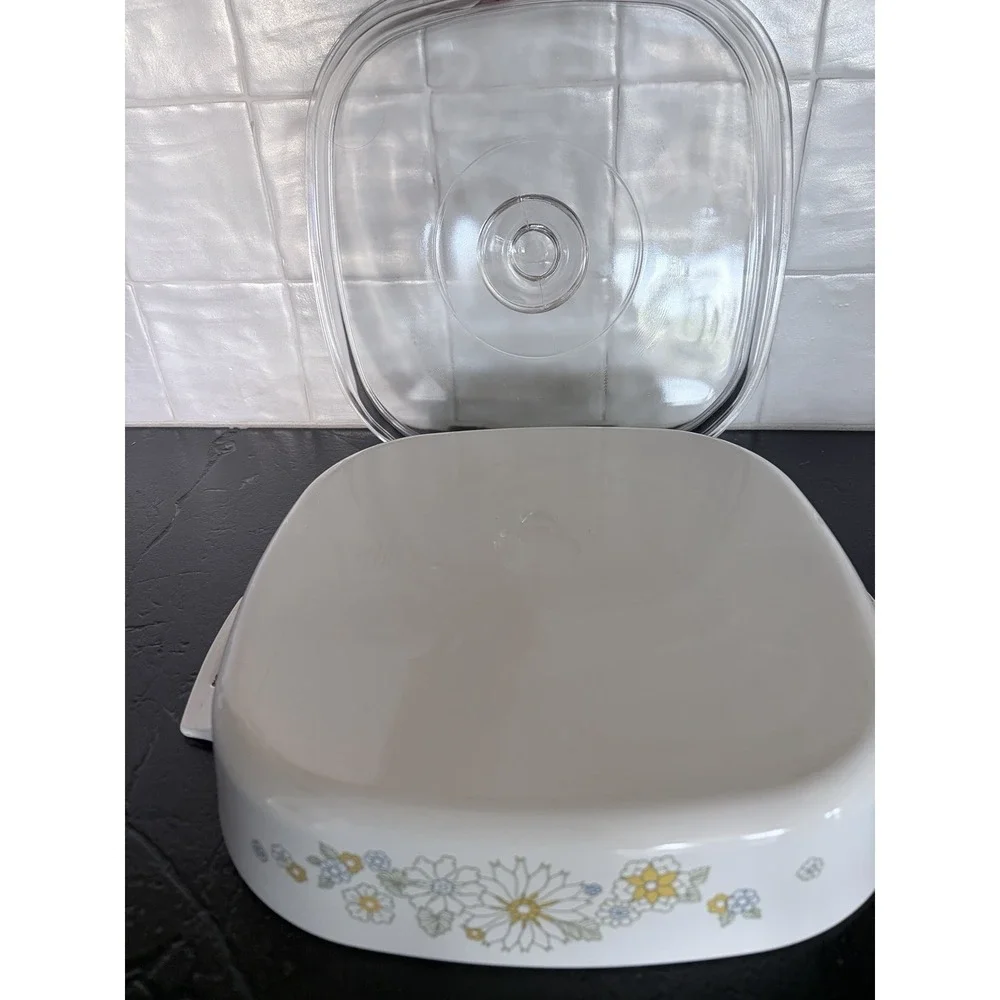 VTG Pyrex Corning Ware Floral Bouquet 9.75